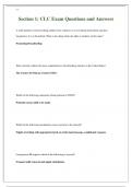 Section 1: CLC Exam Questions and Answers