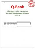 All Sections 1-5 CLC Exams Latest Questions With Complete Solutions/ Rated A+ |Q-Bank