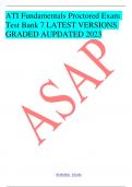 ATI Fundamentals Proctored Exam Test Bank 7 LATEST VERSIONS  GRADED AUPDATED 2023