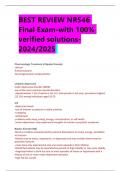 BEST REVIEW NR546 Final Exam-with 100% verified solutions2024/2025