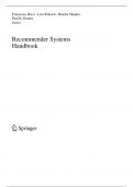 RECOMMENDER SYSTEMS HAND BOOK