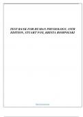 Test Bank for Human Physiology, 15th Edition, Stuart Fox, Krista Rompolski