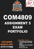 COM4809 Assignment 5 Examination portfolio (ANSWERS 2024)