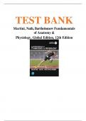 Test Bank Martini, Nath, Bartholomew Fundamentals of Anatomy & Physiology, Global Edition, 12th Edition Latest Verified Review 2024 Practice Questions and Answers for Exam Preparation, 100% Correct with Explanations, Highly Recommended, Download to Score 
