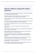 Elsevier adaptive quizzing RT patient exposure exam
