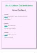 NUR 2633 / NUR2633 Exam 3 (Latest 2024 / 2025): Maternal Child Health Nursing / MCH - Rasmussen