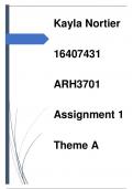 ARH3701 Assignment 1 Semester 2 2023 (Unisa) Pass with 70%+