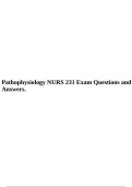 Pathophysiology NURS 231 Exam Questions and Answers.