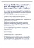 Maternity HESI Test bank (combined red HESI and other sources) Study Questions and Answers 2024 Top-Rated 