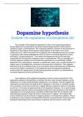 bio explanation of schizophrenia evaluation (20 marks) essay