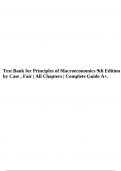Test Bank for Principles of Macroeconomics 9th Edition by Case , Fair | All Chapters | Complete Guide A+.