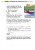 Test Bank For Psychiatric-Mental Health Nursing 8th Edition by Sheila L. Videbeck Chapter 1-24| Complete Guide Newest Version 2023
