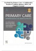 Test Bank for Primary Care: A Collaborative Practice 6 th Edition (Buttaro, 2024) | All Chapters Covered