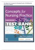 TEST BANK for Concepts for Nursing Practice, 3rd Edition, Jean Giddens. Includes all the Concepts. (Complete Chapters 1-57))