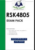 RSK4805 EXAM PACK 2024