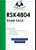 RSK4804 EXAM PACK 2024