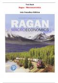 Ragan - Macroeconomics  16th Canadian Edition By Christopher T.S. Ragan |All Chapters,  Latest-2024|