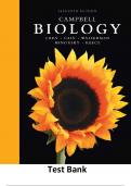 Test Bank for Campbell Biology 12th Edition / All Chapters 1-56 / 9780135188743 / All Chapters with Answers and Rationals