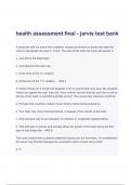 Test Bank - Foundations of Nursing, health assessment final Exam Latest Study Guide (A+ GRADED 100% VERIFIED)