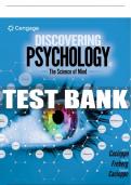 Test Bank For Discovering Psychology: The Science of Mind - 4th - 2022 All Chapters - 9780357363232