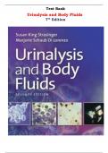Urinalysis and Body Fluids 7th Edition Test Bank By Susan King Strasinger, Marjorie Schaub Di Lorenzo |Chapter 1 – 17, Latest-2024|