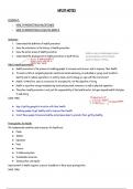 Lecture notes Interdisciplinary Health Promotion (IHP211) 