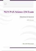 NLN PAX Science 234 Exam | (Rated 98%) Q&A | 100% Correct Best 2023/2024 Latest