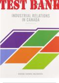 TEST BANK for Industrial Relations in Canada by Hebdon Robert, Brown Travor and Walsworth Scott ISBN-13 978-0176891701. (Complete 12 Chapters)