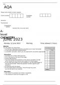 AQA A-level CHEMISTRY Paper 1 JUNE 2023 >FINAL QUESTION PAPER Inorganic and Physical Chemistry 