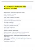 CSUF Exam Questions with Correct Answers 