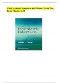 The Psychiatric Interview, 4th Edition , Carlat | Chapter 1 - 34 Complete Guide 2024