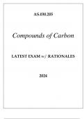 AS.030.205 COMPOUNDS OF CARBON LATEST EXAM WITH RATIONALES 2024