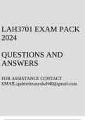 LAH3701 Exam pack 2024(Questions and answers)