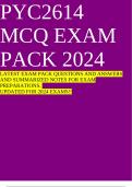 PYC2614 MCQ EXAM PACK 2024 