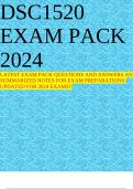 DSC1520 EXAM PACK 2024 