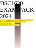DSC1630 EXAM PACK 2024 
