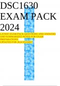DSC1630 EXAM PACK 2024 