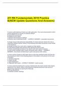 ATI RN Fundamentals 2019B Practice B(NEW Update Questions And Answers) A nurse is administering IV fluid to an older adult client. The nurse should perform which priority assessment to monitor for adverse effects? A) Auscultate lung sounds. B) Measure uri