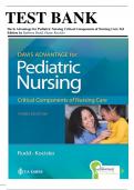Test Bank for Davis Advantage for Pediatric Nursing Critical Components of Nursing Care 3rd Edition Kathryn Rudd, 2024), Chapter 122 | All Chapters