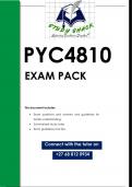 PYC4810 EXAM PACK 2024