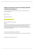 Chapter 13: Assessment and Care of Patients with Fluid and Electrolyte Imbalances Graded A+