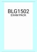 BLG1502 EXAM PACK 2024