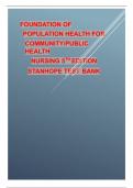 test bank for foundation of population health for community public health nursing 5th edition