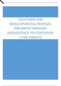 Solutions For Developmental Profiles, Pre-Birth Through Adolescence 9th Edition by Lynn Marotz.docx