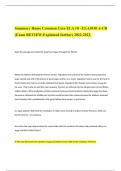 Summary Home Common Core ELA 10 - ELA3010 A-CR (Exam REVIEW-Explained further) 2022-2023.