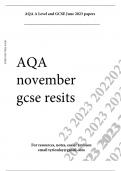 AQA NOVEMBER 2023 GCSE RESITS MATHS FOUNDATION TIER  PAPER 2