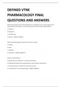 DEFINED VTNE  PHARMACOLOGY FINAL  QUESTIONS AND ANSWERS