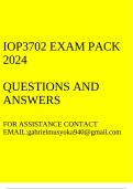 IOP3702 Exam pack 2024(Questions and answers)
