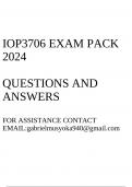 IOP3706 Exam pack 2024(Questions and answers)