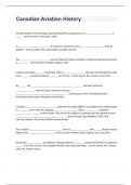 Canadian Aviation History Question and answers rated A+ 2023/2024